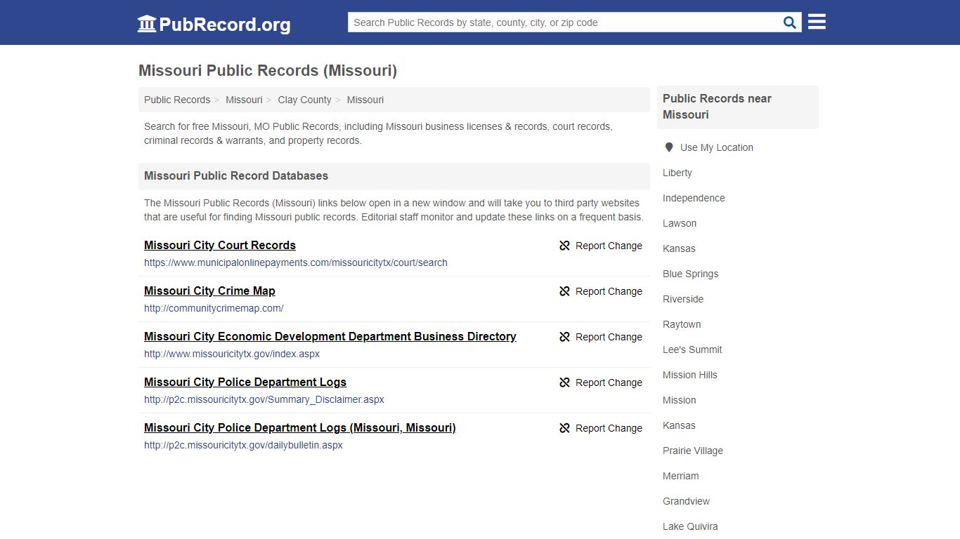 Free Missouri Public Records (Missouri Public Records)